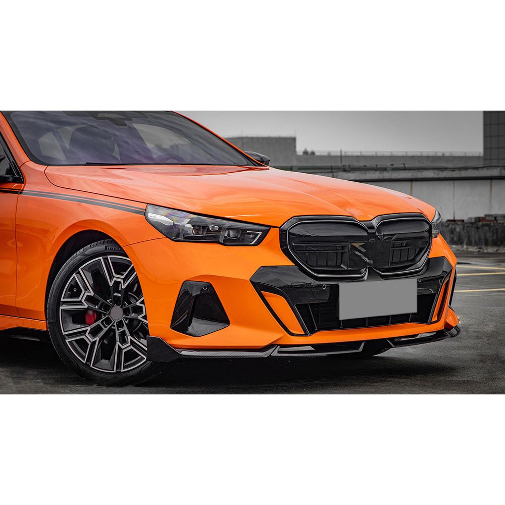 for BMW 5 Series G60 G68 M Sport 2024+ Dry Carbon Fiber Front Bumper Lip Spoiler - Image 5