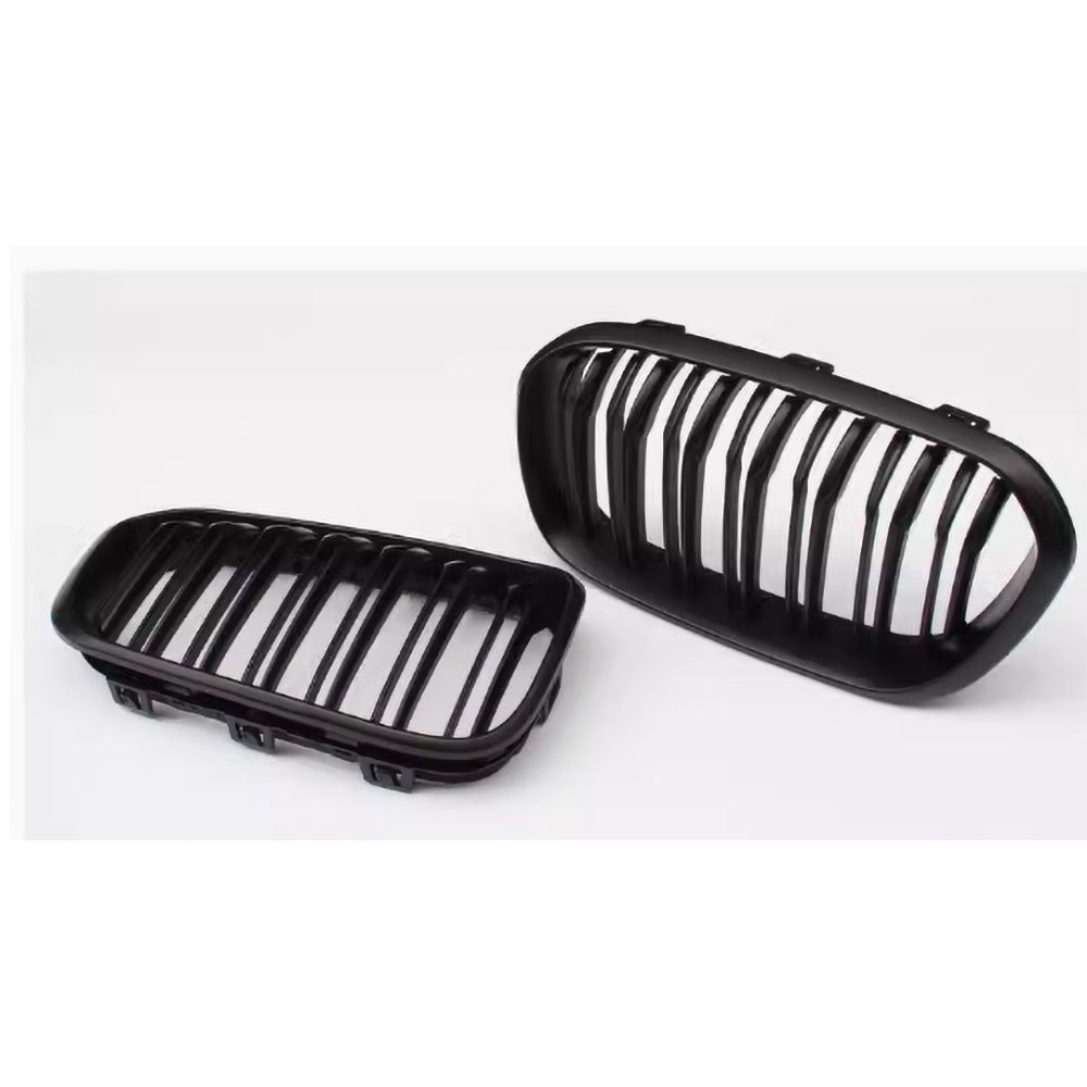 ABS Front Bumper Grill Trim Mesh Double-Line Grille Covers for BMW 1 Series F20 F21 2015-2018 FRP Front Grill Frame Car Styling - Image 7