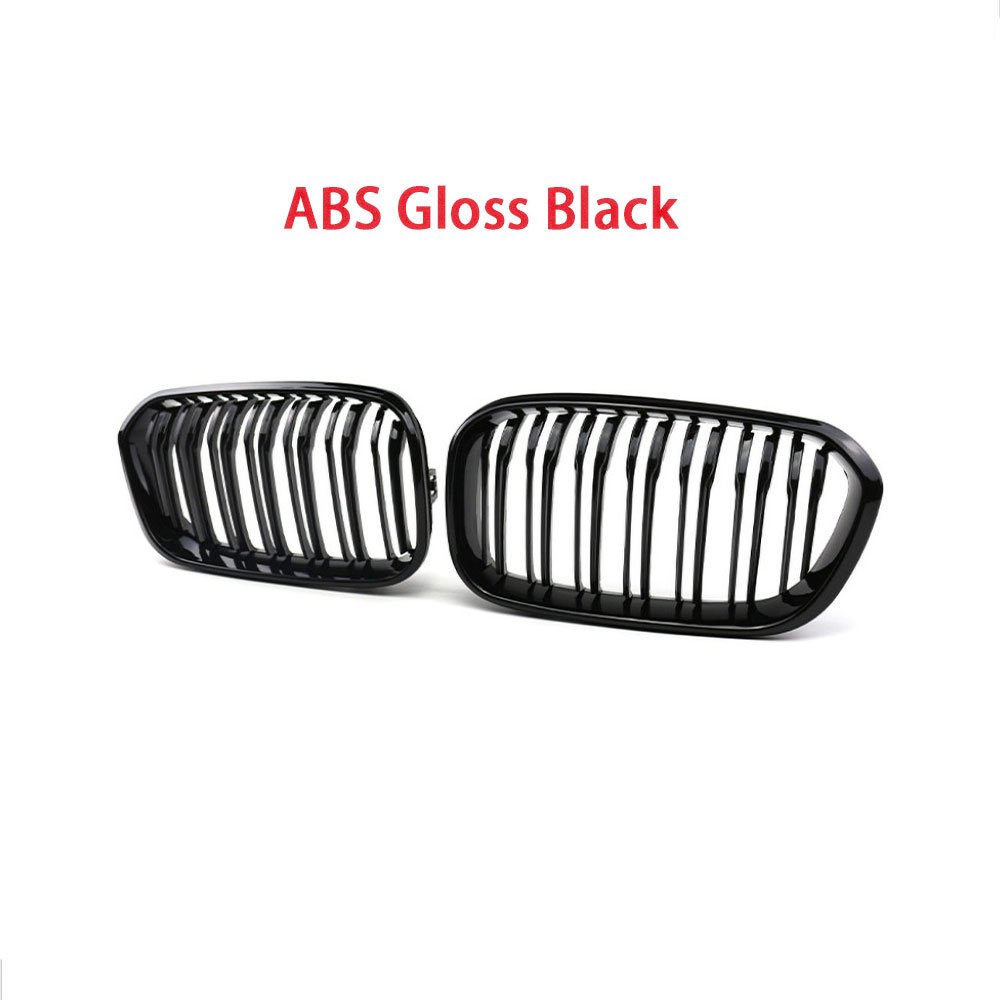 ABS Front Bumper Grill Trim Mesh Double-Line Grille Covers for BMW 1 Series F20 F21 2015-2018 FRP Front Grill Frame Car Styling - Image 4