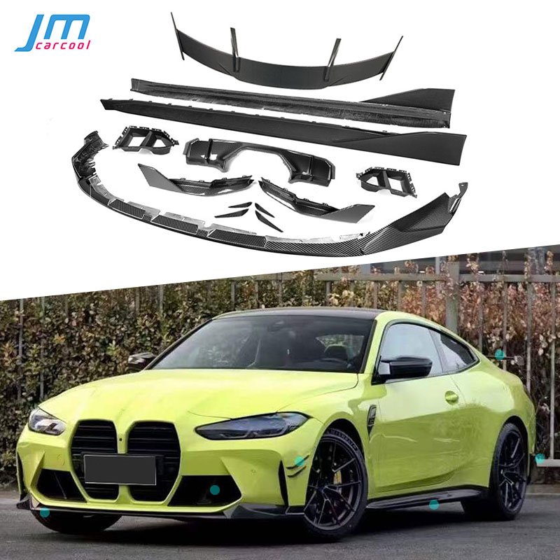 Dry Carbon Front Side Rear Bumper Lip Spoiler Trunk Wing Body Kits for BMW G80 M3 G82 G83 M4 2021 +
