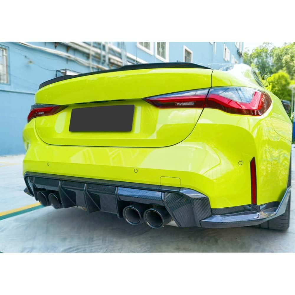 Dry Carbon Car Rear Bumper Lip Spoiler Diffuser With Splitters Body Kits For BMW 3 4 Series G80 G82 G83 M3 M4 2021 UP - Image 3