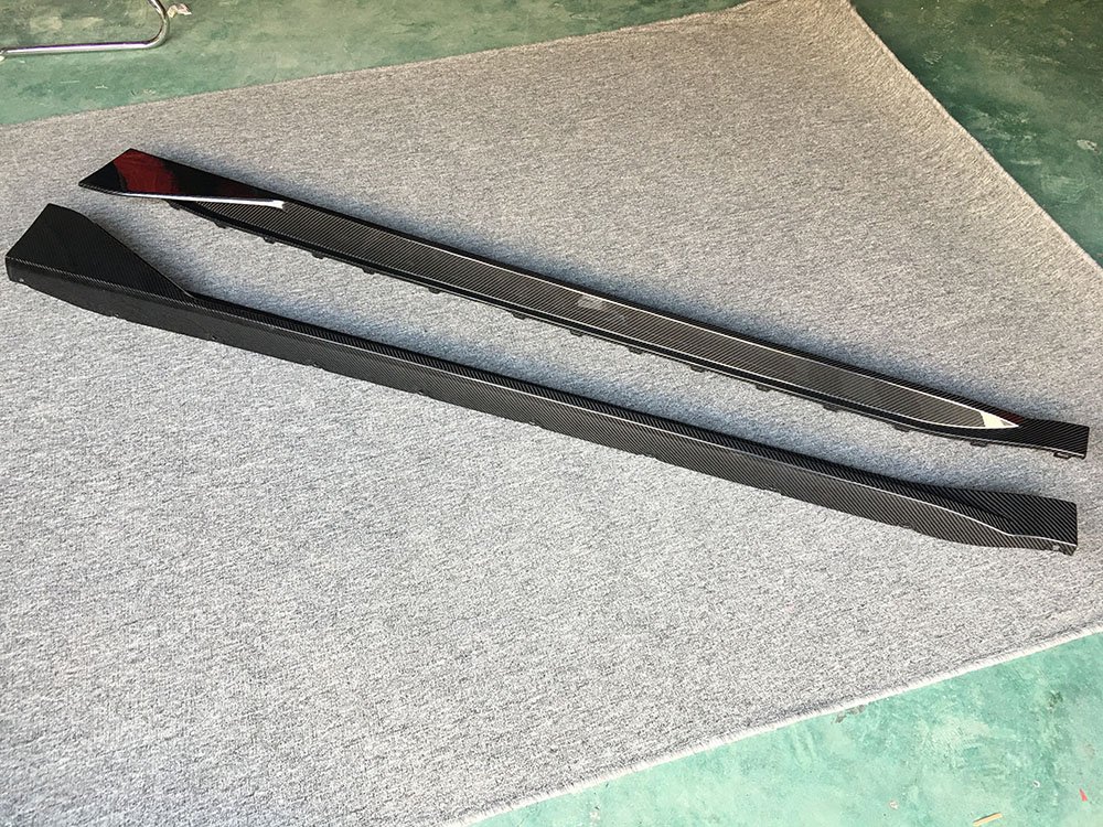 Dry Carbon Car Side Skirts Flaps Apron Lip Spoiler Protector for BMW 3 Series G80 M3 Sedan 2021+ - Image 4