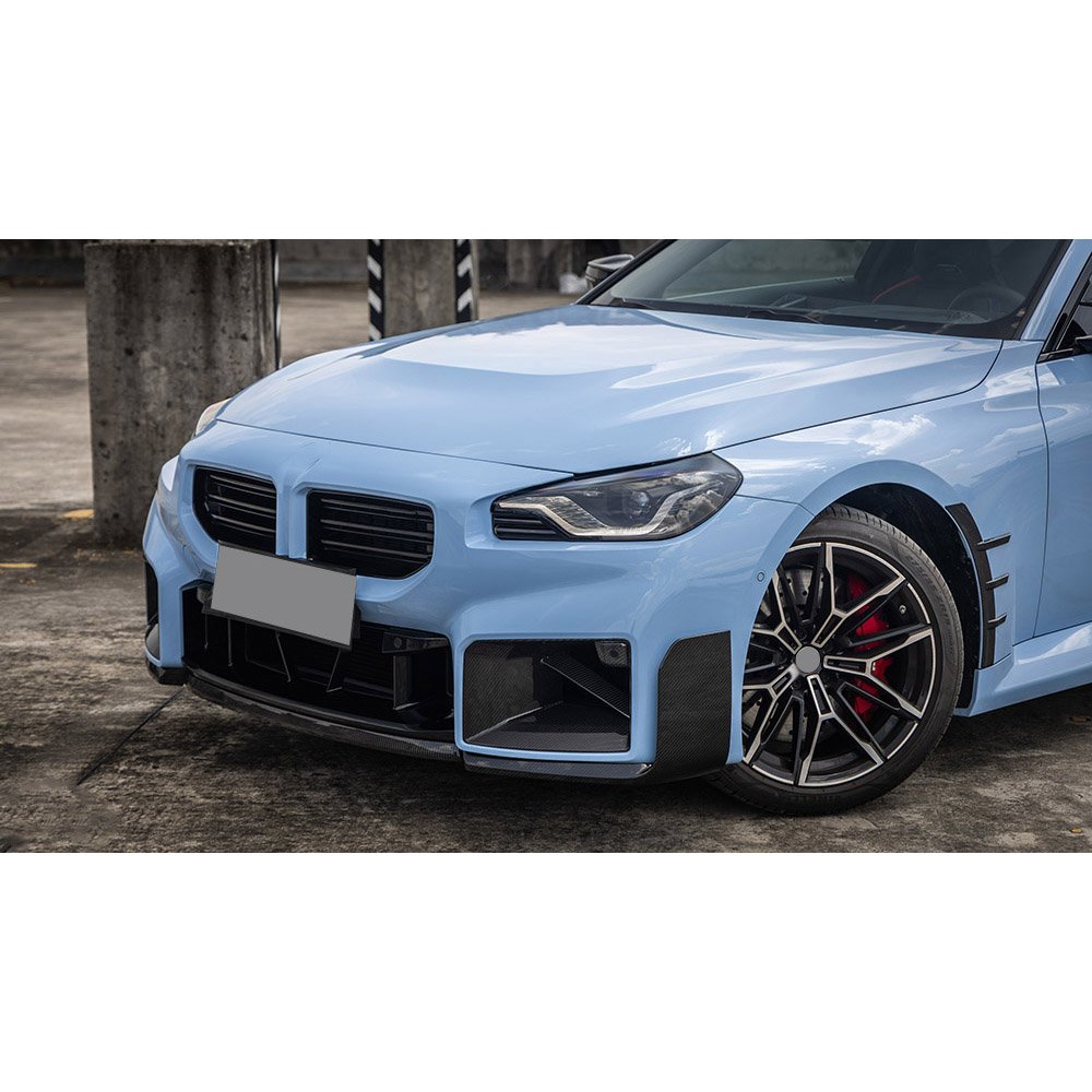 Dry Carbon Fiber Front Bumper Air Vent Trim Splitters for BMW 2 Series M2 G87 2 Door 2023 + - Image 5