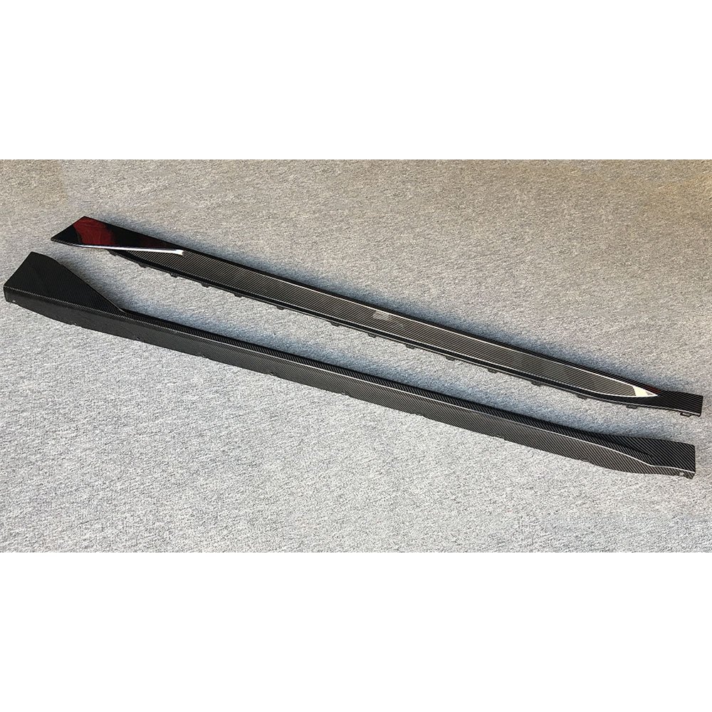 Dry Carbon Car Side Skirts Flaps Apron Lip Spoiler Protector for BMW 3 Series G80 M3 Sedan 2021+ - Image 2
