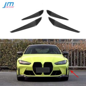 Dry Carbon Front Bumper Side Canards Fins Flaps Trims for BMW 3 4 Series G80 G82 G83 M3 M4 2021 UP