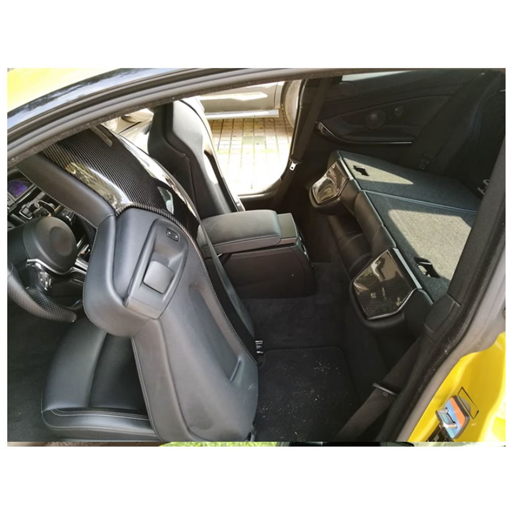 Car Inner Seat Back Covers Trims Dry Carbon for BMW F80 M3 F82 F83 M4 F87 M2 M2C Sedan Coupe Convertible 14 - 19 - Image 2
