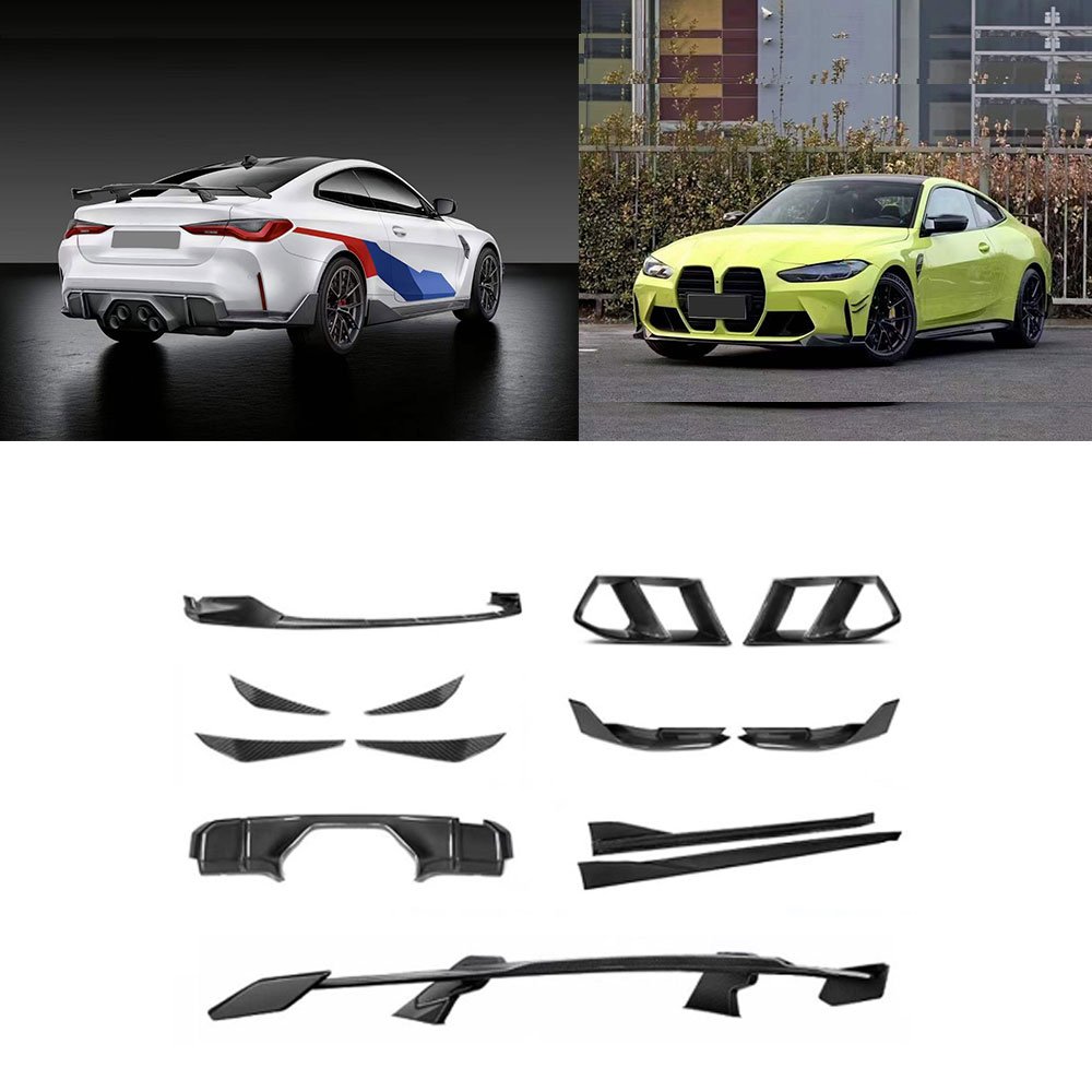 Dry Carbon Front Side Rear Bumper Lip Spoiler Trunk Wing Body Kits for BMW G80 M3 G82 G83 M4 2021 + - Image 2