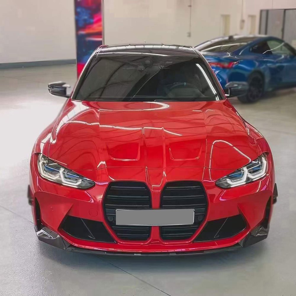 Dry Carbon Car Front Bumper Lip Spoiler Splitters for BMW 3 4 Series G80 G82 G83 M3 M4 2021 UP - Image 6