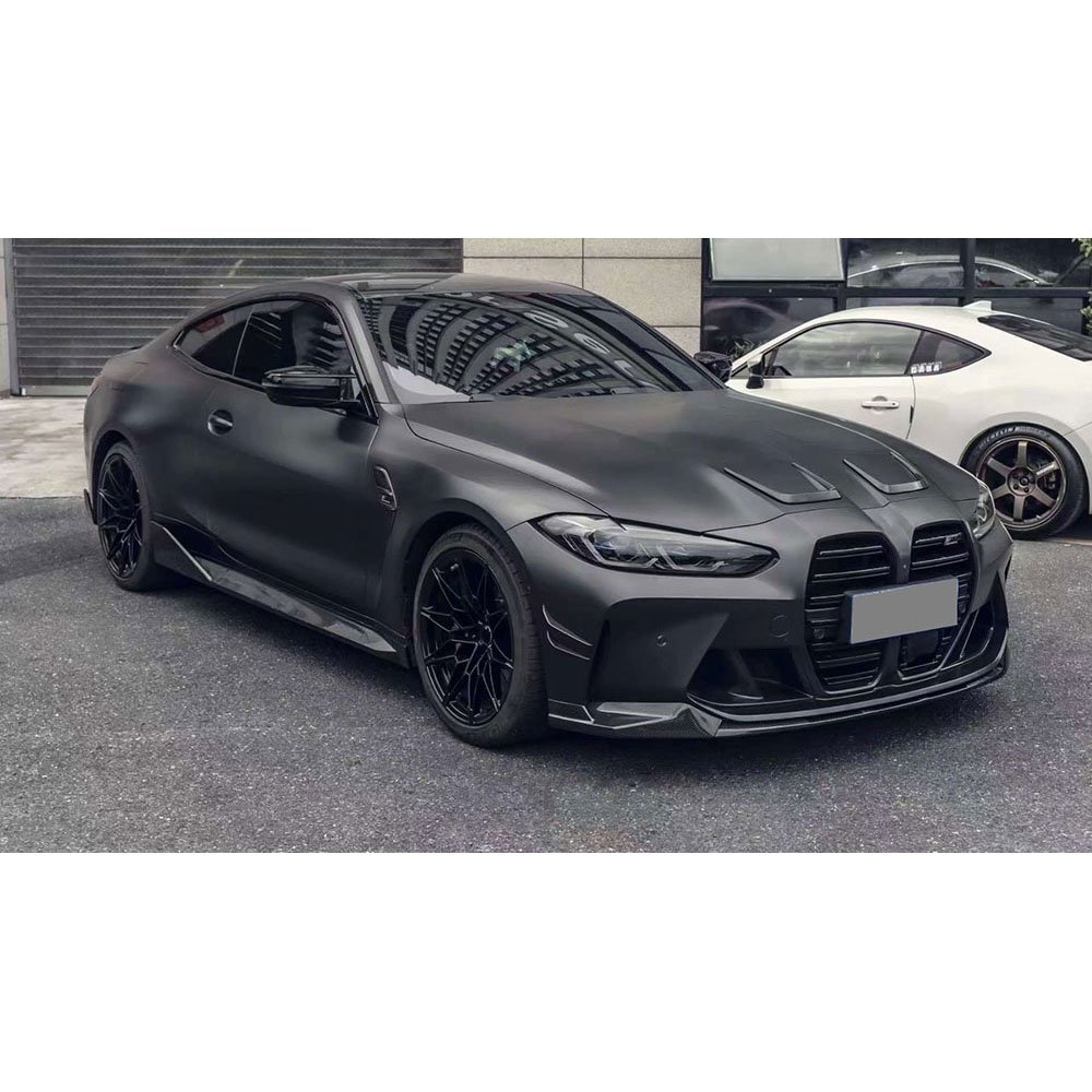 Dry Carbon Car Front Bumper Lip Spoiler Splitters for BMW 3 4 Series G80 G82 G83 M3 M4 2021 UP - Image 3