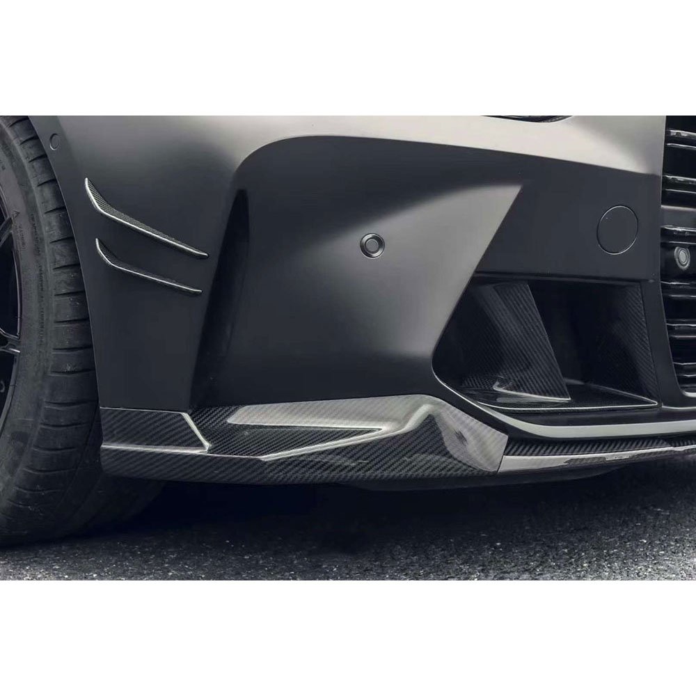 Dry Carbon Front Bumper Side Canards Fins Flaps Trims for BMW 3 4 Series G80 G82 G83 M3 M4 2021 UP - Image 2