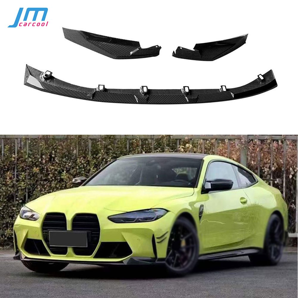 Dry Carbon Car Front Bumper Lip Spoiler Splitters for BMW 3 4 Series G80 G82 G83 M3 M4 2021 UP