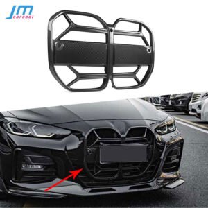 Dry Carbon Fiber Front Bumper Grill Mesh Grille Frame Covers for BMW G22 G23 Coupe 2021 +