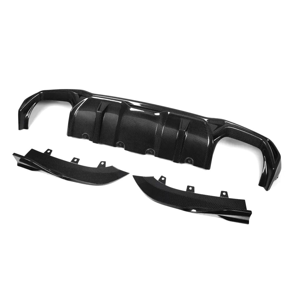 Dry Carbon Fiber Car Rear Bumper Lip Diffuser Spoiler With Splitters for BMW 4 Series G22 G23 Coupe 2021 + - Image 3